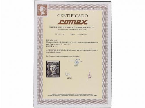 ° ESPAÑA. Ed. 1. 6 cu. negro, tipo I posición 10. Mat. TRUGI