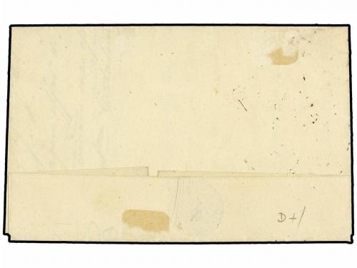 ✉ ESPAÑA. Ed. 1A. 1850. ESTEYRO a SANTIAGO. 6 cu. negro, tip