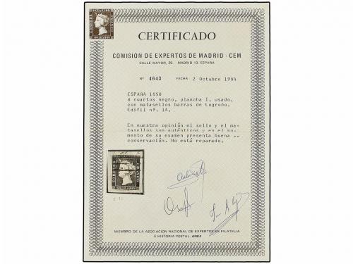 ° ESPAÑA. Ed. 1 (24). 6 cu. negro. RECONSTRUCCIÓN DEL BLOQUE