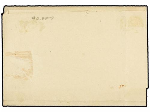 ✉ ESPAÑA. Ed. 1A. 1850. PUEBLA a SANTIAGO. 6 cuartos negro, 