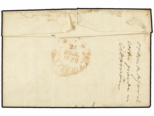 ✉ ESPAÑA. Ed. 1A. 1850. CASALAREYNA a VITORIA. 6 cuartos neg