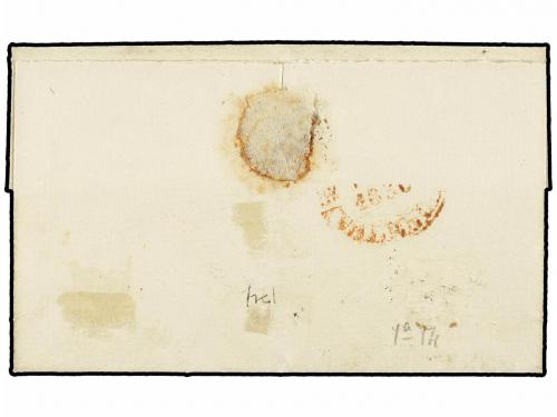 Δ ESPAÑA. Ed. 1. 1850. TERUEL a VALENCIA. 6 cuartos negro, p