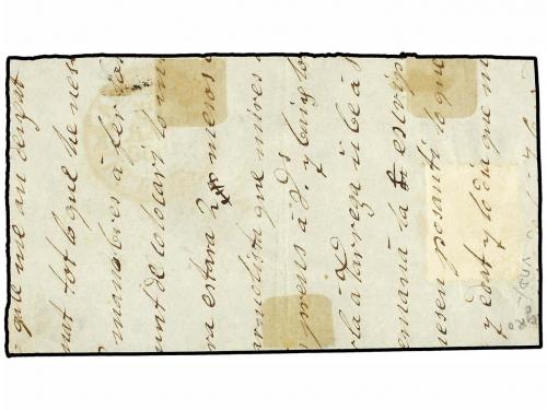 ✉ ESPAÑA. Ed. 1. 1850. FRONTAL TÁRREGA a BARCELONA. 6 cuarto