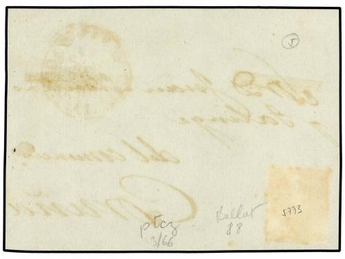 ✉ ESPAÑA. Ed. 1A. 1850. FRONTAL. SANTIAGO a CORUÑA. 6 cuarto