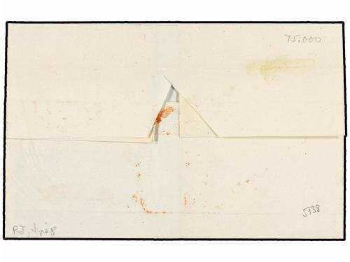 ✉ ESPAÑA. Ed. 1. 1850. ALICANTE a MADRID. 6 cuartos negro, p