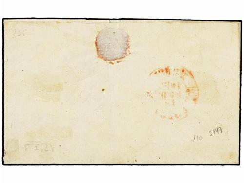 ✉ ESPAÑA. Ed. 1. 1850. MURCIA a LORCA. 6 cuartos negro, pl. 