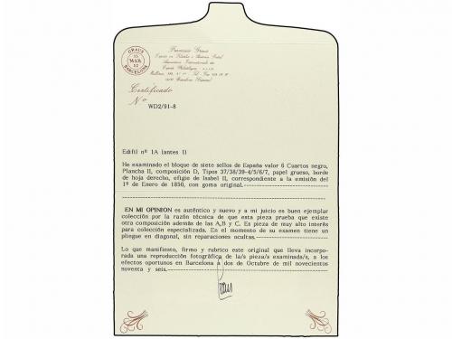 **/* ESPAÑA. Ed. 1A (7). 6 cuartos negro. Bloque de siete, p