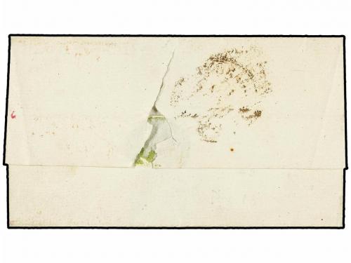 ✉ ESPAÑA. Ed. 1. 1850. SORIA a ZARAGOZA. 6 cuartos negro, pl