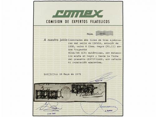 ✉ ESPAÑA. Ed. 1A (6). 1850. LEDESMA a VALLADOLID. Gran fragm