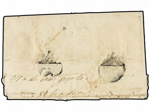 ✉ ESPAÑA. Ed. 1A. 1850. VIVERO a LA HABANA (Cuba). Carta cir