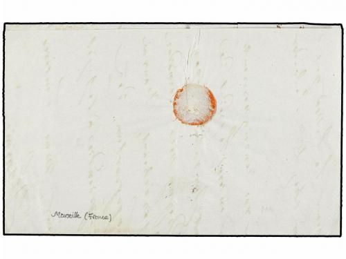 ✉ ESPAÑA. Ed. 1A. 1850. MARSEILLE (Francia) a MADRID. Circul