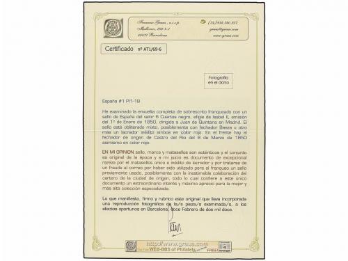 ✉ ESPAÑA. Ed. 1. 1850. CASTRO DEL RÍO a MADRID. 6 cuartos ne