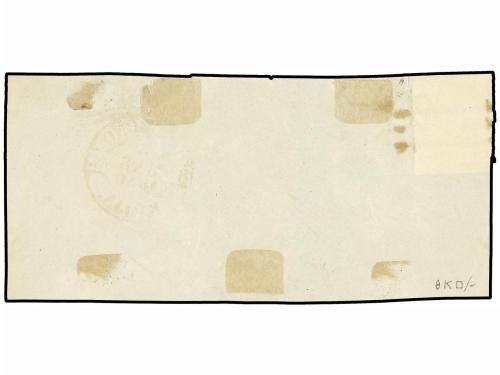 ✉ ESPAÑA. Ed. 1. 1850. FRONTAL. LOGROÑO a CALAHORRA. 6 cuart