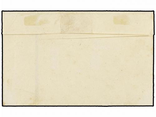 ✉ ESPAÑA. Ed. 1. 1850. JACA a MADRID. 6 cuartos negro, pl. I