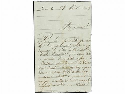 Δ ESPAÑA. Ed. 1. 6 cuartos negro, pl. I tipo 22 sobre pequeñ