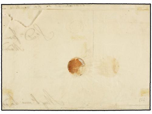 ✉ ESPAÑA. Ed. 1A. 1850. MATARÓ a MADRID. 6 cuartos negro, pl