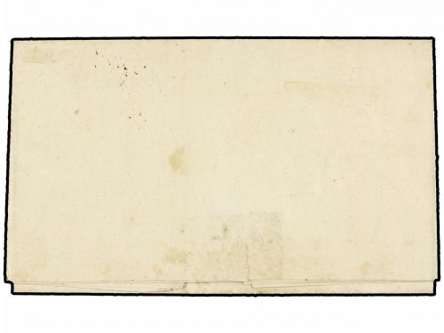 ✉ ESPAÑA. Ed. 1A. 1850. MUROS a SANTIAGO. 6 cuartos negro, p