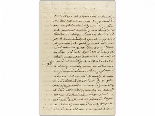 (*) ESPAÑA. Ed. 1. 6 cu. negro. FALSO POSTAL detectado solam