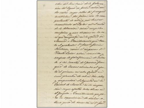 (*) ESPAÑA. Ed. 1. 6 cu. negro. FALSO POSTAL detectado solam