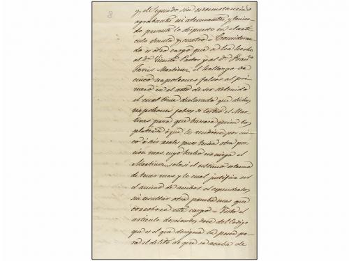 (*) ESPAÑA. Ed. 1. 6 cu. negro. FALSO POSTAL detectado solam