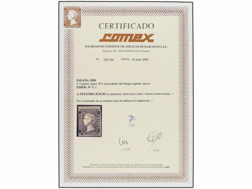 (*) ESPAÑA. Ed. 1. 6 cu. negro, tipo I posición 3. Borde de