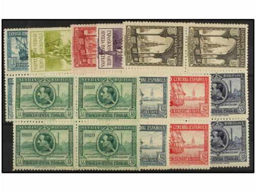 ** ESPAÑA. Ed. 434/47. SERIE COMPLETA en bloques de cuatro,