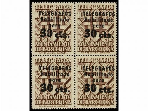 ** ESPAÑA: AYUNTAMIENTO DE BARCELONA. Ed. T-17/20. TELÉGRAFO