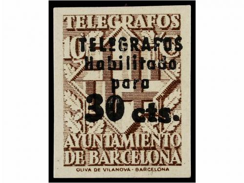 ** ESPAÑA: AYUNTAMIENTO DE BARCELONA. Ed. T-17/20s. TELÉGRAF