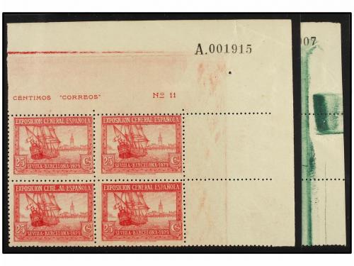 ** ESPAÑA. Ed. 434/47. SERIE COMPLETA en bloques de cuatro,