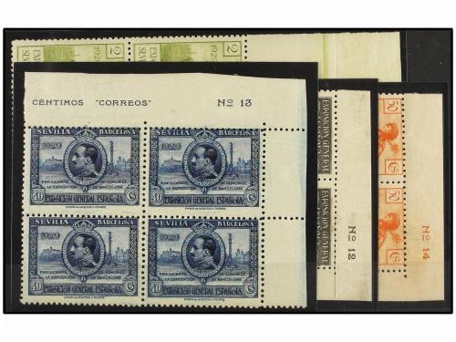 ** ESPAÑA. Ed. 434/47. SERIE COMPLETA en bloques de cuatro,