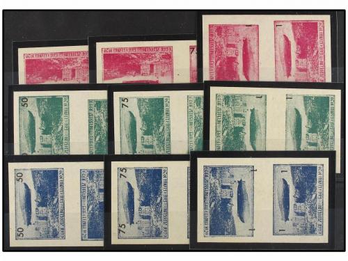 ¿ ESPAÑA. 1929. GRAF ZEPPELIN. BARCELONA. Conjunto de viñeta