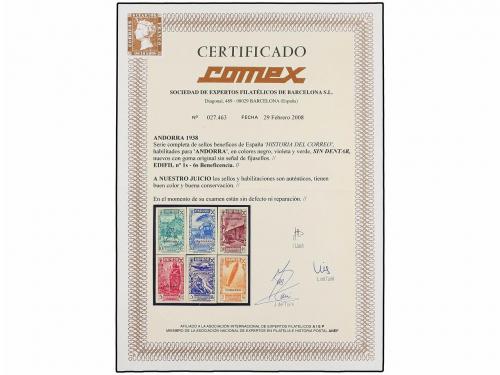 ** COLONIAS ESPAÑOLAS: ANDORRA. Ed. B-1/6s. BENEFICENCIA. Se