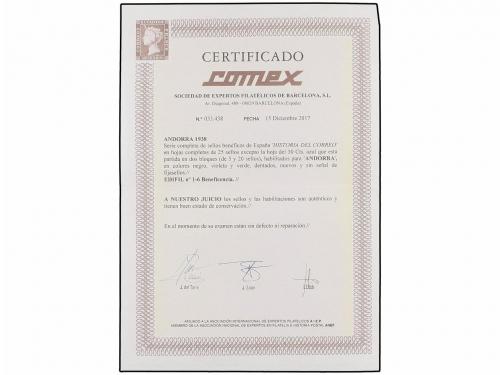 ** COLONIAS ESPAÑOLAS: ANDORRA. Ed. B-1/6. SERIE completa. L