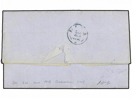 ¿ PERU. Sc. 18. 1870. AREQUIPA a LIMA. 20 ctvos. castaño, mn