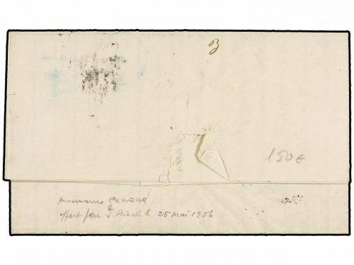 ✉ PERU. Sc. 9 (2). 1862. CUZCO a PUNO. 1 dinero azul, pareja