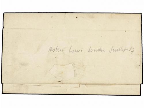 ✉ PERU. Sc. 8. 1859. CERRO a LIMA. 1 peseta rojo, mat. círcu