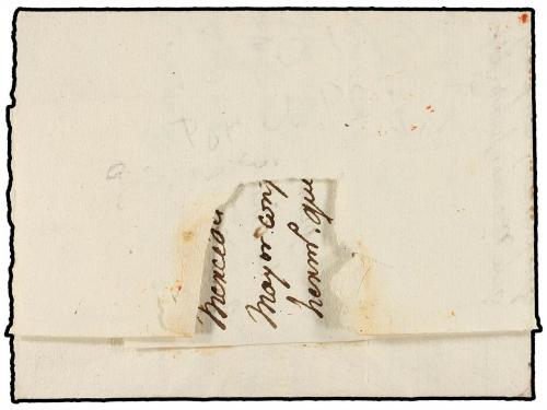 ✉ PERU. (1800 CA.). Envuelta con texto parcial circulada a M