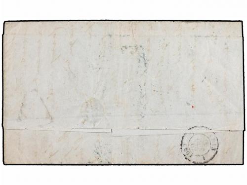 ✉ REUNION. 1862. ST. DENIS a FRANCIA. 10 cts. bistre y 40 ct