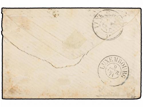 ✉ FRANCIA. 1871. PARÍS a LUXEMBURGO. 10 cts. bistre y 20 cts
