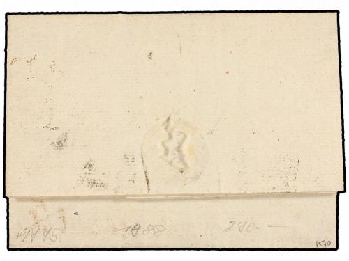 ✉ GIBRALTAR. 1775. GIBRALTAR a MARSEILLE. Carta completa cir