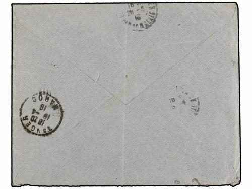 ✉ MARRUECOS. 1919. TANGER a FRANCIA. Circulado con sellos de