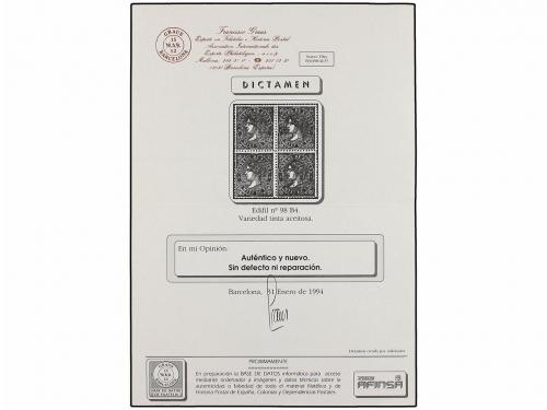 **/* ESPAÑA. Ed. 98, 107, 121 (4). 50 mils. violeta, 50 mils