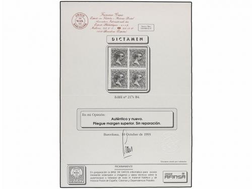**/* ESPAÑA. Ed. 217, 219, 221 (4). 10 cts. castaño rojo, 15