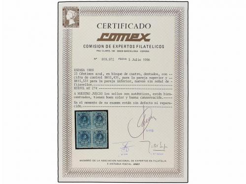 **/* ESPAÑA. Ed. 269, 270, 274, 277 (4). 10 cts. rosa, 15 ct