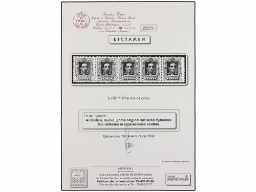 ** ESPAÑA. Ed. 310/23 (4). Cuatro series completas en tiras,