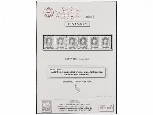 ** ESPAÑA. Ed. 310/23 (4). Cuatro series completas en tiras,
