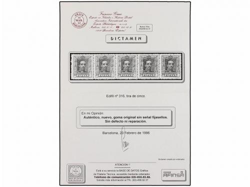 ** ESPAÑA. Ed. 310/23 (4). Cuatro series completas en tiras,