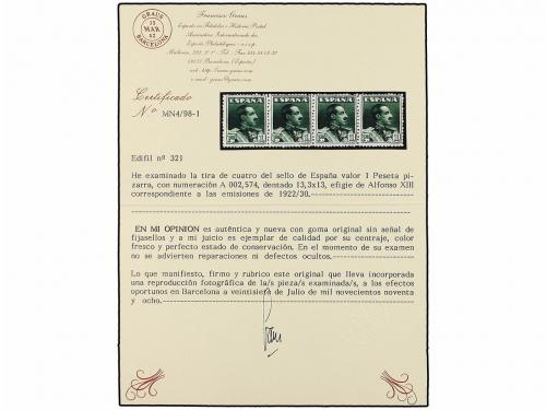 ** ESPAÑA. Ed. 310/23 (4). Cuatro series completas en tiras,