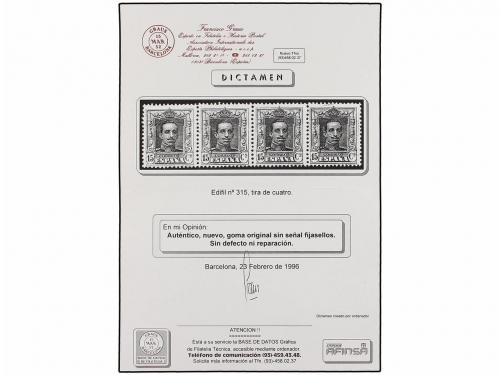 ** ESPAÑA. Ed. 310/23 (4). Cuatro series completas en tiras,