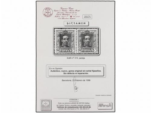 ** ESPAÑA. Ed. 310/23 (4). Cuatro series completas en tiras,